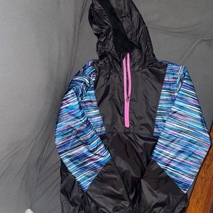 Girls Lands End Pullover Fleece Lines Windbreaker -Never Worn!